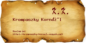Krompaszky Kornél névjegykártya