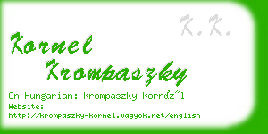 kornel krompaszky business card